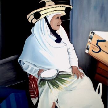 Painting titled "Msalla 1" by Houda Khamlichi, Original Artwork