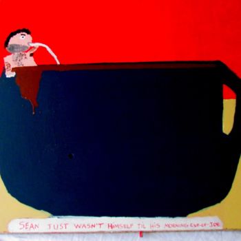 Картина под названием "Just One Cup" - Howard Meehan Meehan, Подлинное произведение искусства, Акрил