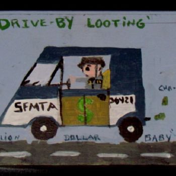 Painting titled "drive-by-looting.jpg" by Howard Meehan Meehan, Original Artwork