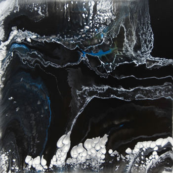 「Ice Melt」というタイトルの絵画 Heather Prallによって, オリジナルのアートワーク, アクリル ウッドストレッチャーフレームにマウント