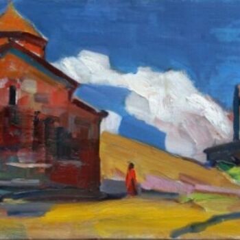 Painting titled "The churches of Lak…" by Hrant Stepanyan, Original Artwork