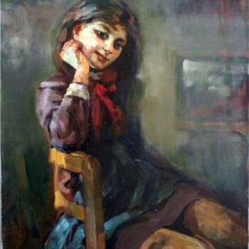 Painting titled "Pioneer Girl" by Hrant Stepanyan, Original Artwork