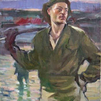 Painting titled "Fisherman" by Hrant Stepanyan, Original Artwork
