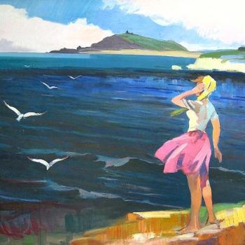 Painting titled "In the Shore of Sev…" by Hrant Stepanyan, Original Artwork