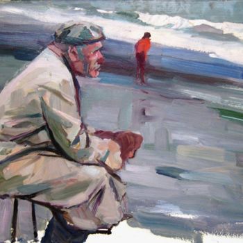 Painting titled "The Old Man and the…" by Hrant Stepanyan, Original Artwork