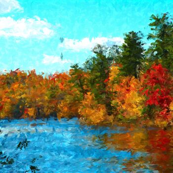 Digital Arts titled "Autumn time." by Hranush Stepanyan, Original Artwork, Digital Painting