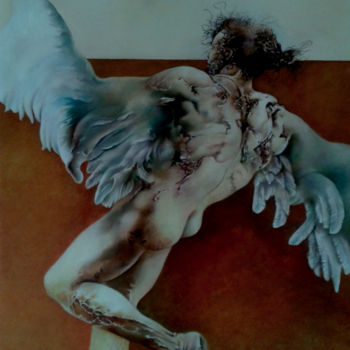 Pittura intitolato "Ikaros" da Milano H, Opera d'arte originale, Olio