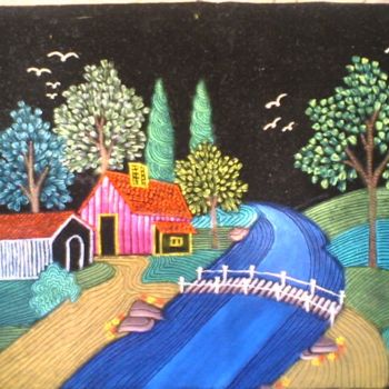 Schilderij getiteld "home velvette paint…" door Gunaroopam Raja, Origineel Kunstwerk