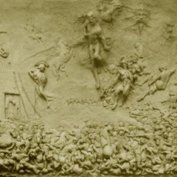 Rzeźba zatytułowany „Batalla de Troya” autorstwa Hernando Sánchez, Oryginalna praca