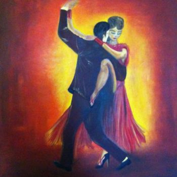 Painting titled "Tango Passion" by Catherine Huard, Original Artwork