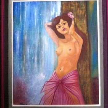 Painting titled "Tahitienne" by Catherine Huard, Original Artwork