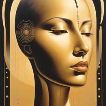 Digitale Kunst getiteld "Maski 01" door Hubert Chmiel, Origineel Kunstwerk, Digitaal Schilderwerk