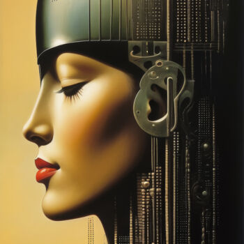Arts numériques intitulée "Maski 06" par Hubert Chmiel, Œuvre d'art originale, Image générée par l'IA