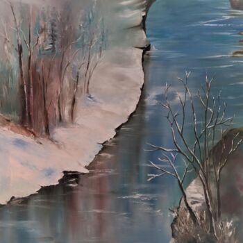 제목이 "paysage d'hiver"인 미술작품 Hubert De Guyon로, 원작, 기름