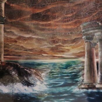 Pittura intitolato "Atlantide" da Hubert De Guyon, Opera d'arte originale, Olio