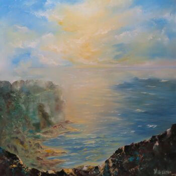 Painting titled "paysage marin" by Hubert De Guyon, Original Artwork, Oil