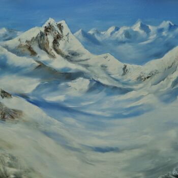 Malarstwo zatytułowany „la montagne” autorstwa Hubert De Guyon, Oryginalna praca, Olej
