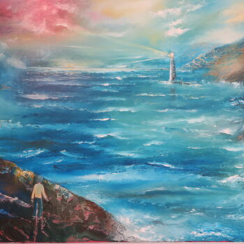 Картина под названием "le phare" - Hubert De Guyon, Подлинное произведение искусства, Масло