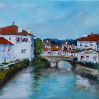 Painting titled "Saint Jean Pied de…" by Hubert Labatut, Original Artwork, Oil