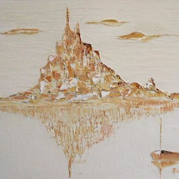 Pintura intitulada "Le Mont Saint Michel" por Hubert, Obras de arte originais