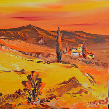 Pintura intitulada "ambre.jpg" por Hubert, Obras de arte originais, Óleo