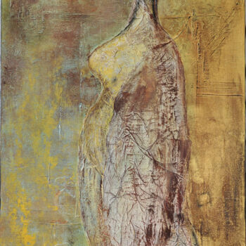 Painting titled "féminité" by Véronique Huchet, Original Artwork, Acrylic Mounted on Wood Stretcher frame