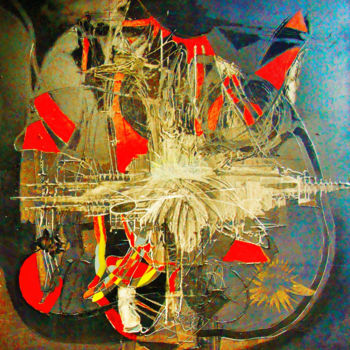 Картина под названием "Автоматическая чере…" - Александр Леднев, Подлинное произведение искусства, Эмаль