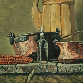 Painting titled "Corn" by Aleksandr Rogaliov, Original Artwork, Oil