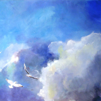 Картина под названием "Великолепные облака…" - Irina Ageeva-Usova, Подлинное произведение искусства, Масло