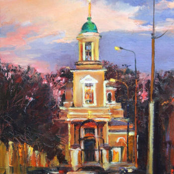 Painting titled ""Churches of Moscow…" by Irina Ageeva-Usova, Original Artwork, Oil