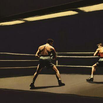 Arts numériques intitulée "The Boxing Gym #9" par Hudson Marshall, Œuvre d'art originale, Impression numérique