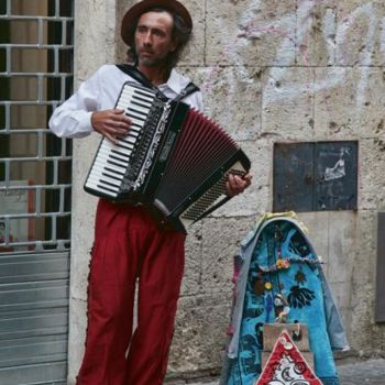 Photography titled "Street Musician" by Hugh Smith, Original Artwork