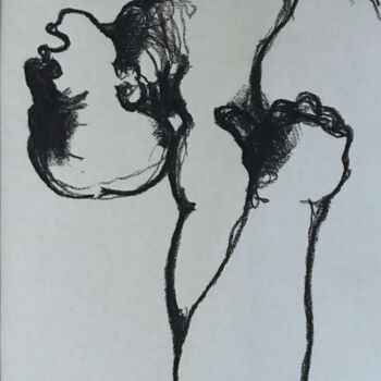 Dibujo titulada "Accouchement (3° ta…" por Hugo Bartoli, Obra de arte original, Carbón