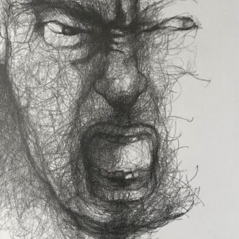 Dibujo titulada "Rupture" por Hugo Bartoli, Obra de arte original, Carbón