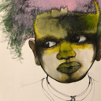 Peinture intitulée "Jeune fille du peup…" par Hugo Bartoli, Œuvre d'art originale, Acrylique