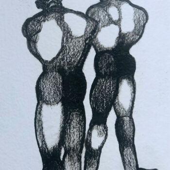 Dessin intitulée "You and I in the un…" par Hugo Bartoli, Œuvre d'art originale, Acrylique