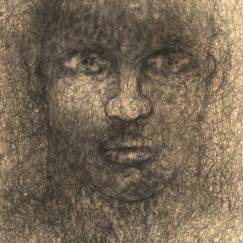 Drawing titled "The man who knew" by Hugo Bartoli, Original Artwork, Graphite