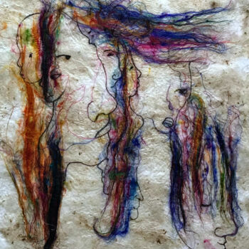 Картина под названием "âmes en équilibre." - Hugo Bartoli, Подлинное произведение искусства, Нить