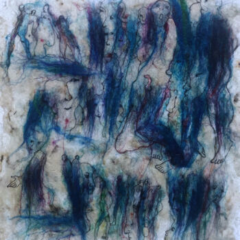 Картина под названием "Le purgatoire des â…" - Hugo Bartoli, Подлинное произведение искусства, Текстильное волокно