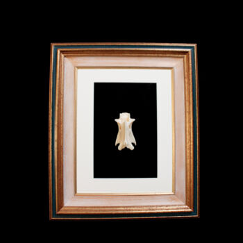 Скульптура под названием "Frimousse N°5" - Hugo Brissaud, Подлинное произведение искусства, кость Установлен на Деревянная п…