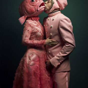 Digitale Kunst getiteld "love tuna 09" door Hugo Zapata, Origineel Kunstwerk, AI gegenereerde afbeelding