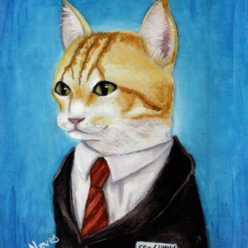 Painting titled "CEO Jimmy" by Hugo Neves, Original Artwork, Oil