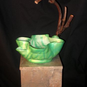 Скульптура под названием "Organic Tea pot" - Hugo Ruggiero "Hr", Подлинное произведение искусства, Керамика