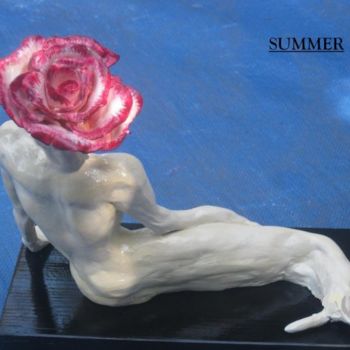 Sculpture intitulée "Summer (Back)" par Hugo Ruggiero "Hr", Œuvre d'art originale, Céramique