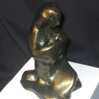 Sculpture titled "Mother and Child" by Hugo Ruggiero "Hr", Original Artwork, Ceramics
