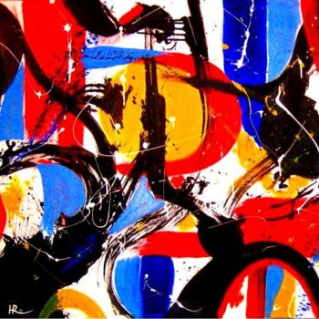 Painting titled "Dynamic" by Hugo Ruggiero "Hr", Original Artwork, Oil