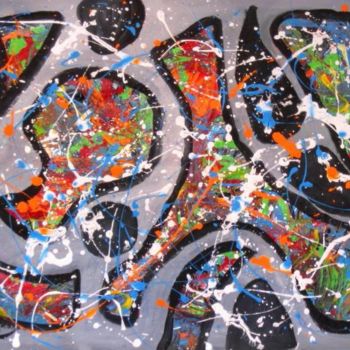 Painting titled "Opals" by Hugo Ruggiero "Hr", Original Artwork, Oil