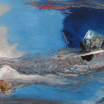 Malerei mit dem Titel "Cristal naissant,…" von Hugues-Emmanuel Coutin, Original-Kunstwerk, Öl