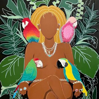 Painting titled "KITI CHA ENZI" by Hugues Matumona, Original Artwork, Acrylic