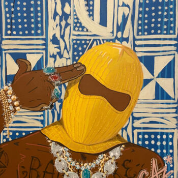 Pintura titulada "AFRICAN DRIP - BAMI…" por Hugues Matumona, Obra de arte original, Acrílico